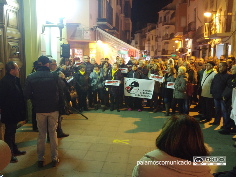 Concentració davant l'Ajuntament contra l'empresonament dels Jordis, fa 3 mesos.