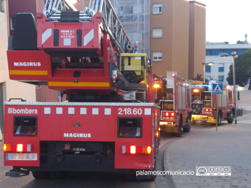 L'incendi va mobilitzar tres dotacions de bomber. (Foto. S. Martí).