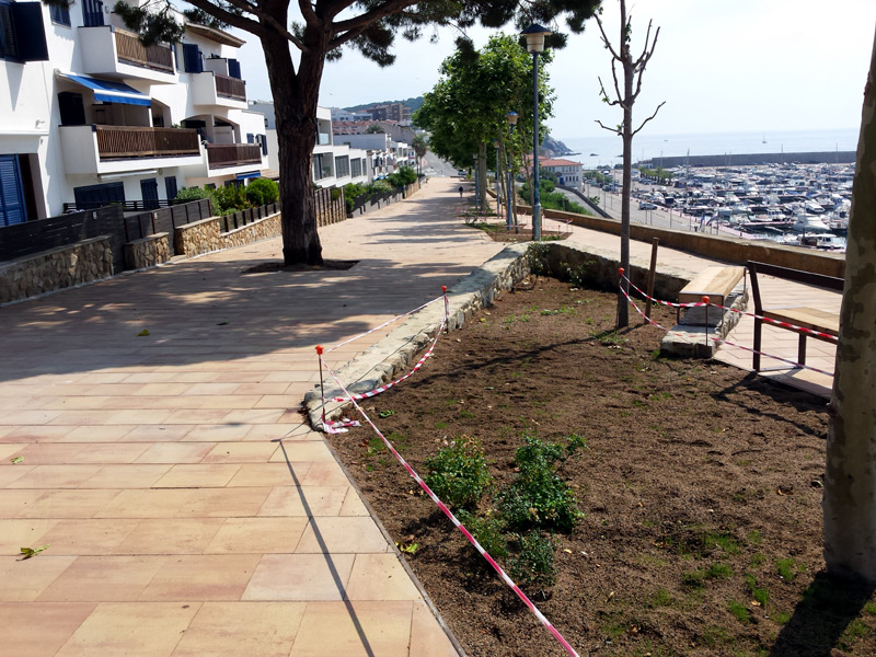Ja estan finalitzades les obres del passeig de les Pites. (Foto: Ajuntament de Palamós).