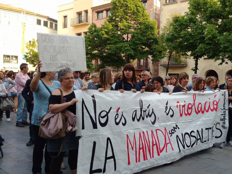 Imatge d'arxiu d'una manifestació en contra de la sentència de 