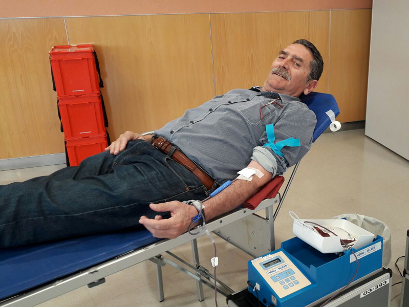 Imatge d'arxiu d'una donació de sang al CAP de Palamós. (Foto. Associació de Donants de sang de Girona).