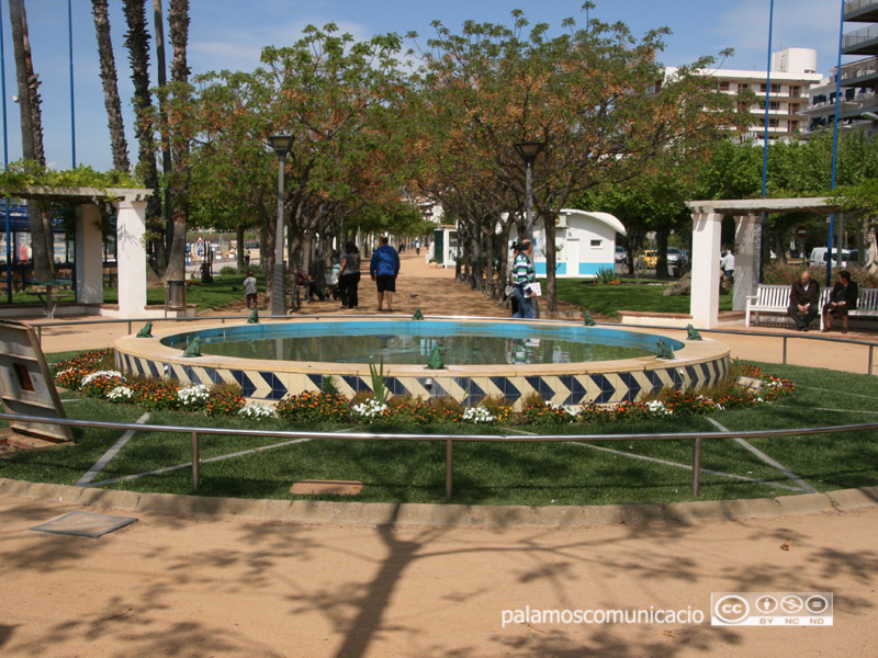 El brollador del passeig del Mar de Palamós.