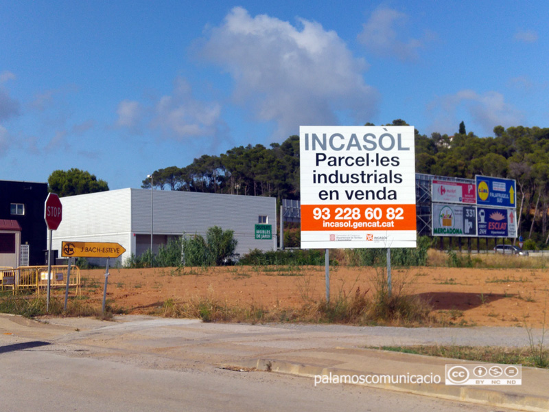 Una parcel·la del polígon industrial de Vall-llobrega.