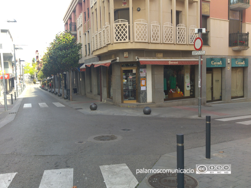 El carrer de Dídac Garrell de Palamós.