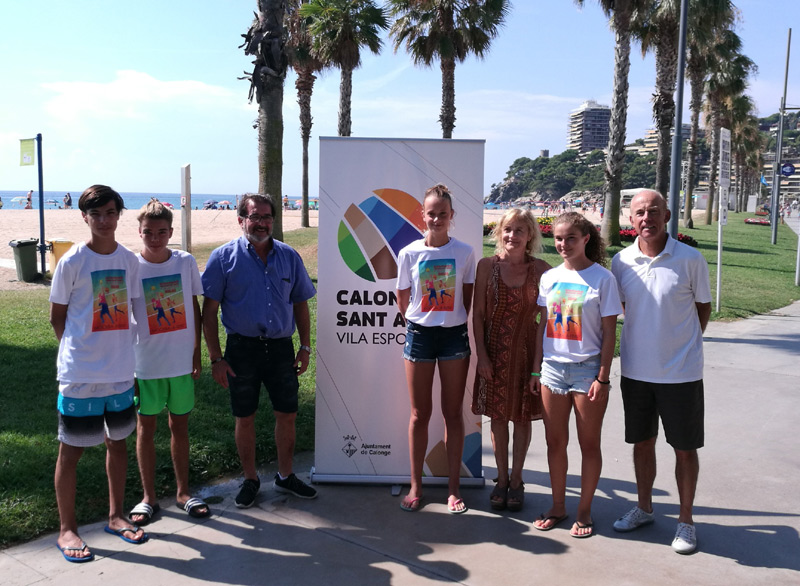 Presentació del Campionat de Catalunya de tennis platja, avui a Torre Valentina. (Foto: Ajuntament de Calonge i Sant Antoni).