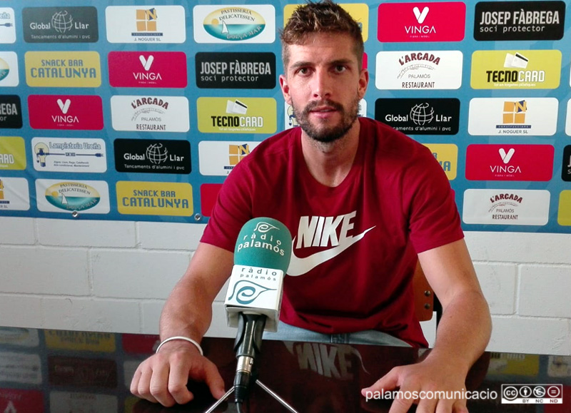 David Cano, defensa i capità del Palamós, després del partit de diumenge davant el Sant Joan de Montcada.