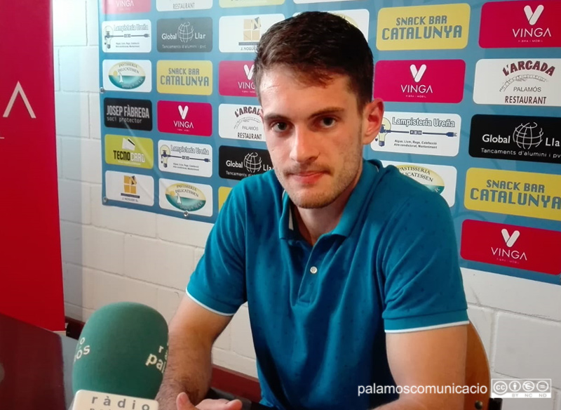 Pepu Soler, màxim golejador de la Primera Catalana, després del partit de diumenge davant la Guineueta.