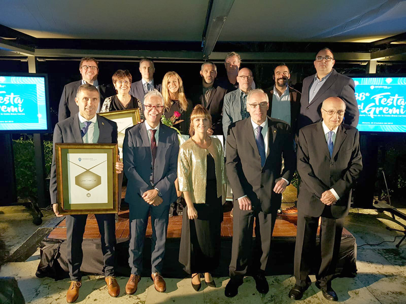 Els guardonats de la Festa del Gremi de la Hostaleria i el Turisme Costa Brava Centre 2018. (Foto: Grup Costa Brava Centre). 