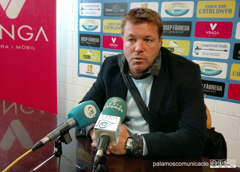 L'entrenador del Palamós CF, Javi Salamero.