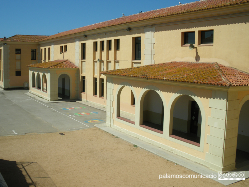L'escola La Vila de Palamós, que avui ha tingut una activitat normal.