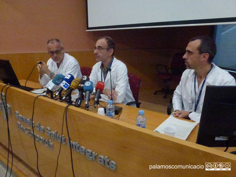 Roda informativa dels responsables mèdics de l'hospital, aquest migdia.