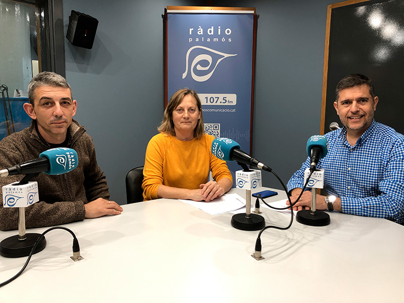Ramsés Ribas, Anna Pérez i Joan Cama, avui a l'espai 'Tal com som' de Ràdio Palamós.