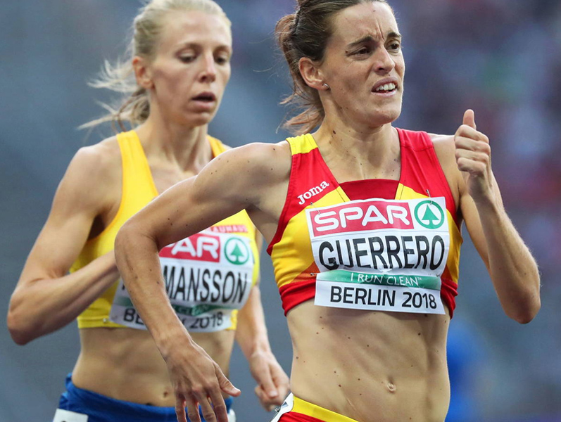 L'atleta banyolina Esther Guerrero, durant l'Europeu de Berlín de l'any passat. (Foto: SSIBE).