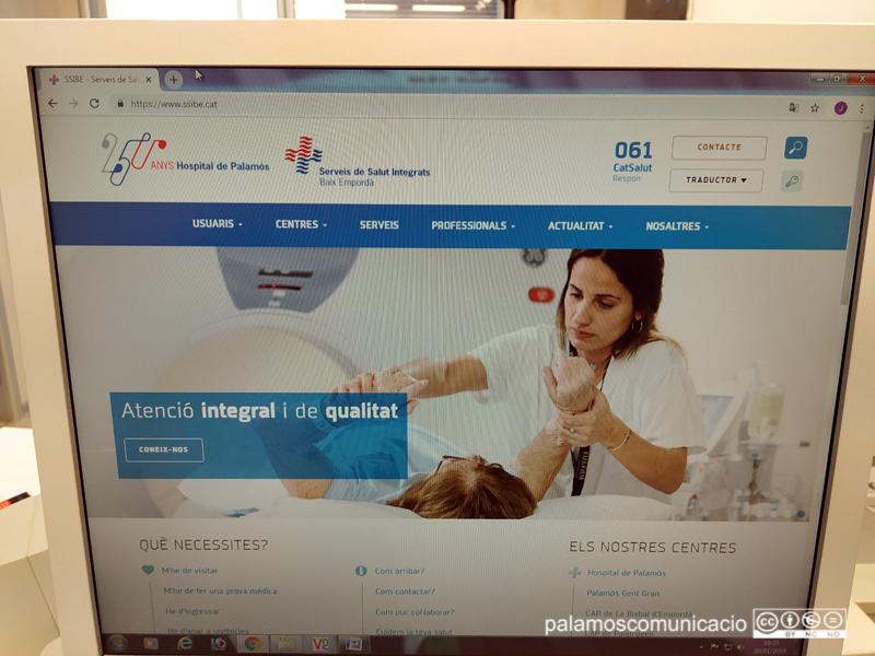 El nou web de SSIBE dona importància als centres i als serveis que ofereixen.