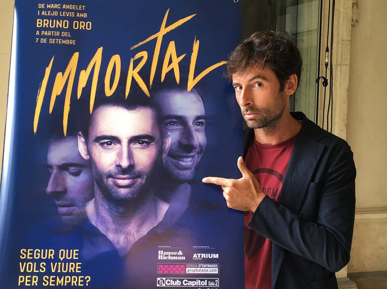 L'actor Bruno Oro, protagonista de l'obra Immortal, demà a La Gorga. (Foto: instagram.com/bru_oro)