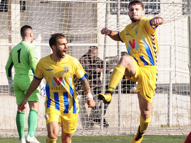 Pepu Soler celebrant un gol. (Foto: Quim Roca).