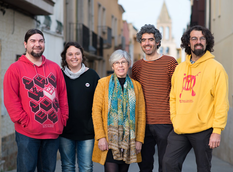 D'esquerra a dreta, Dani Leiva, Lídia Lara, Roser Huete, Joan Bohigas i Alexan Weltz. (Foto: CUP Santjoan Palamós).