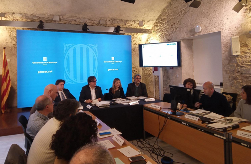 Reunió de la Comissió d'Urbanisme de Girona, ahir. (Foto: Generalitat de Catalunya)