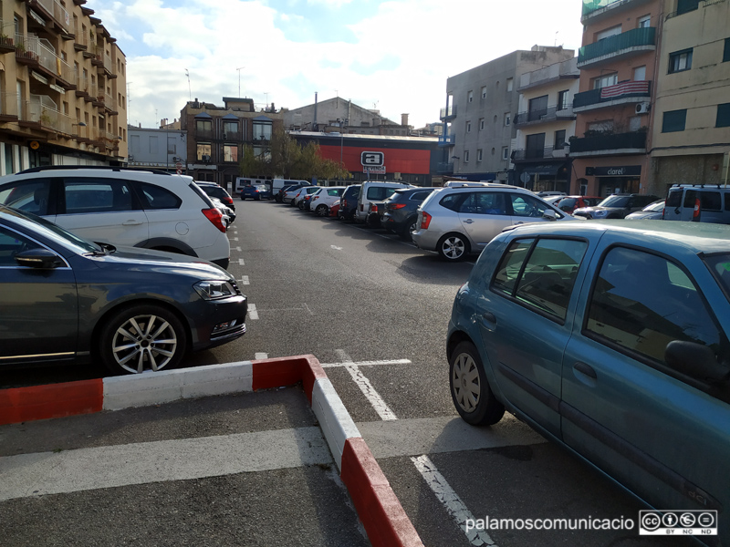 Aparcament de la Cooperativa, aquest matí.