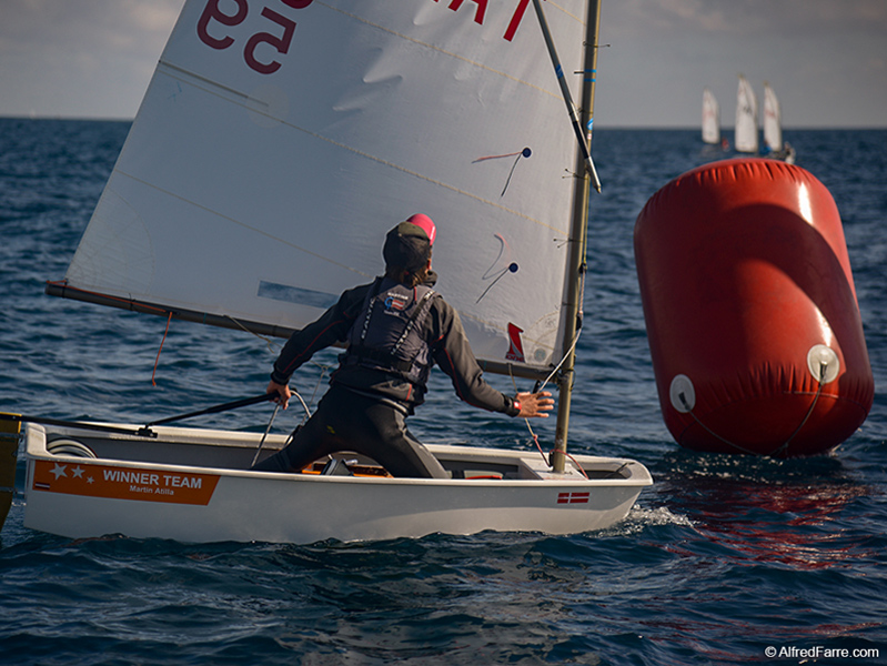 El letó Martin Atilla va tornar a guanyar l'Optimist Trophy. (Foto: Alfred Farré).