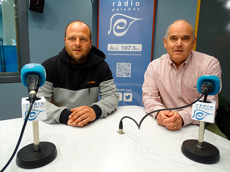 Jordi Mingorance i Paco Avilés, a l'espai de Ràdio Palamós 'Temps afegit'.