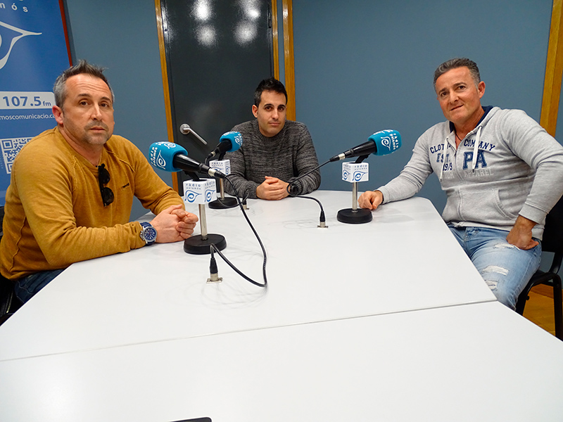 Miquel Àngel Garcia, David Abella i Joan Millán, delegats sindicals de la Policia Local de Palamós.