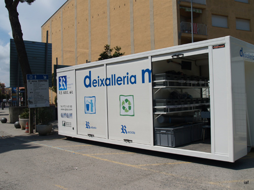 El servei de deixalleria mòbil, en una imatge d'arxiu.