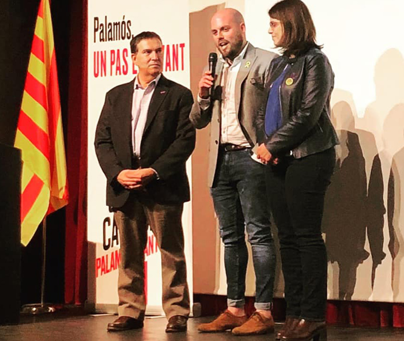 Raimon Truijillo, durant l'acte de presentació, divendres a La Gorga. (Foto: Junts per Catalunya).
