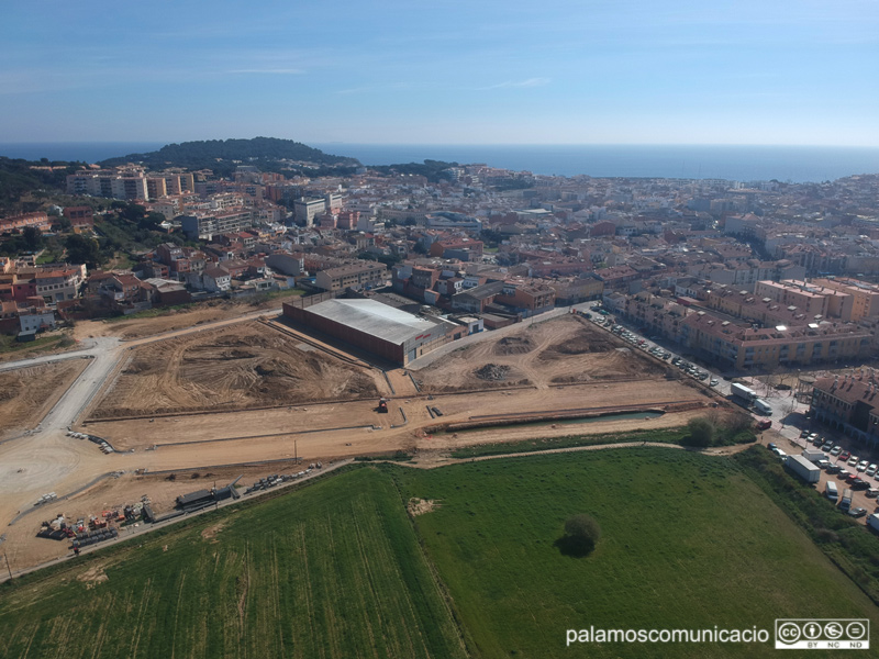 Vista aèria de la prolongació del carrer d'Enric Vincke.