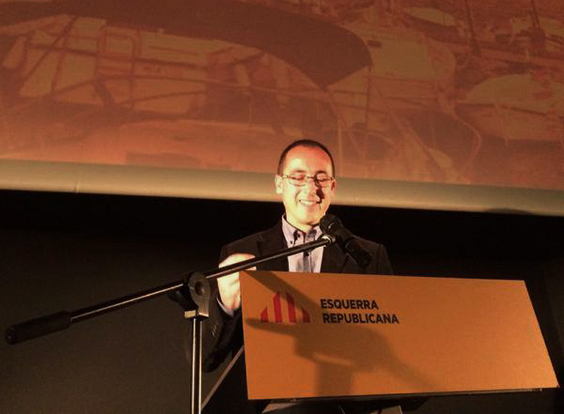 Lluís Puig, durant la presentació com a alcaldable l'any 2015. (Foto: ERC Palamós i Sant Joan.)
