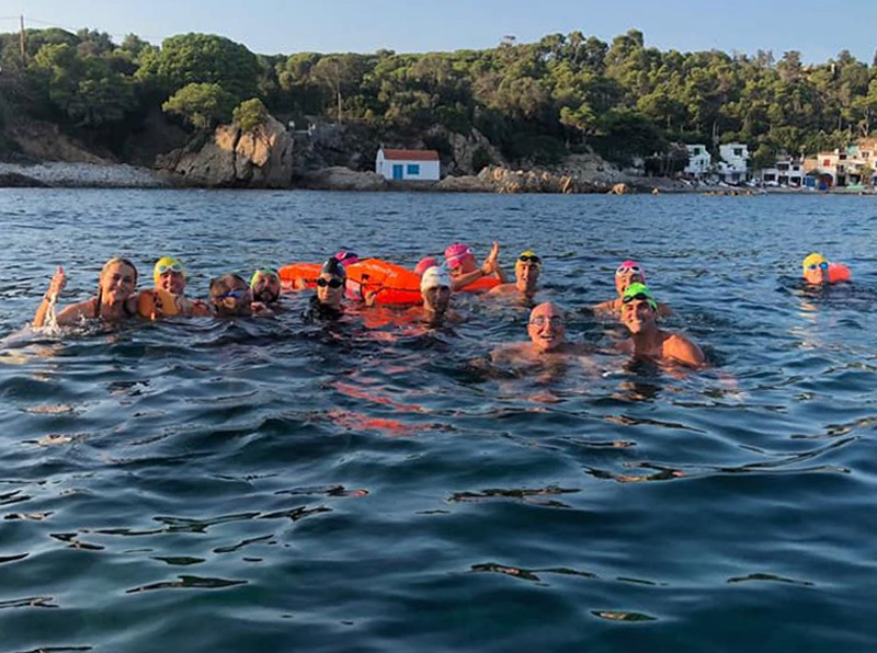 Entrenament en aigues obertes del Club Natació Palamós.