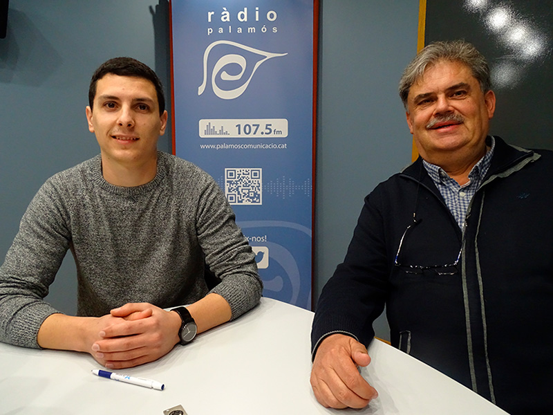 Joel Heras i Xavier Farrarons, president i secretari del Vall-llobrega Futbol Sala, respectivament.