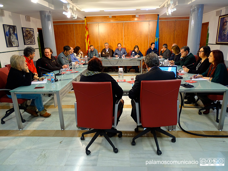 Una imatge del Ple de l'Ajuntament de Palamós.