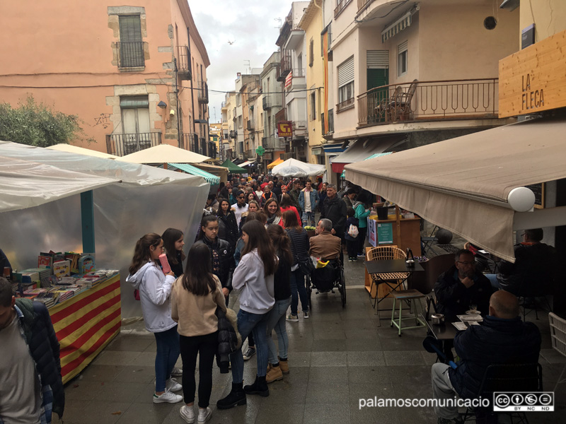 Una fina pluja ha deslluït aquest matí la diada de Sant Jordi.