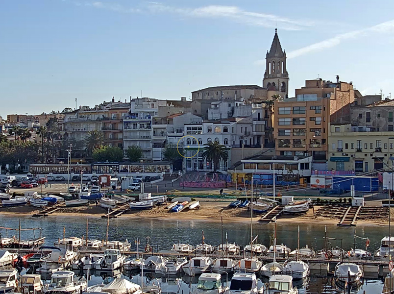 Una de les principals perspectives que capta la nova càmera. (Foto: Ajuntament de Palamós).