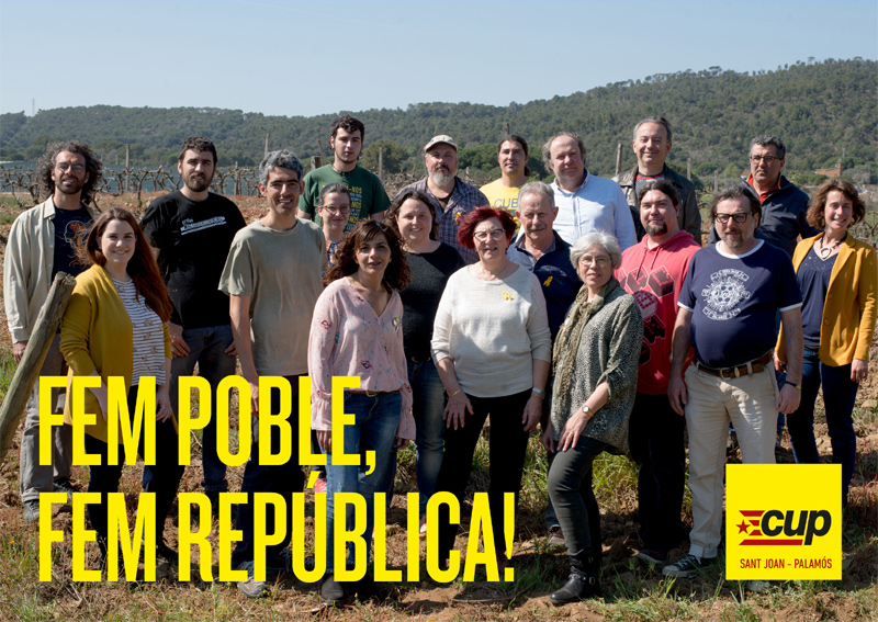 Candidatura de la CUP per a les eleccions municipals. (Foto: CUP Sant Joan - Palamós).