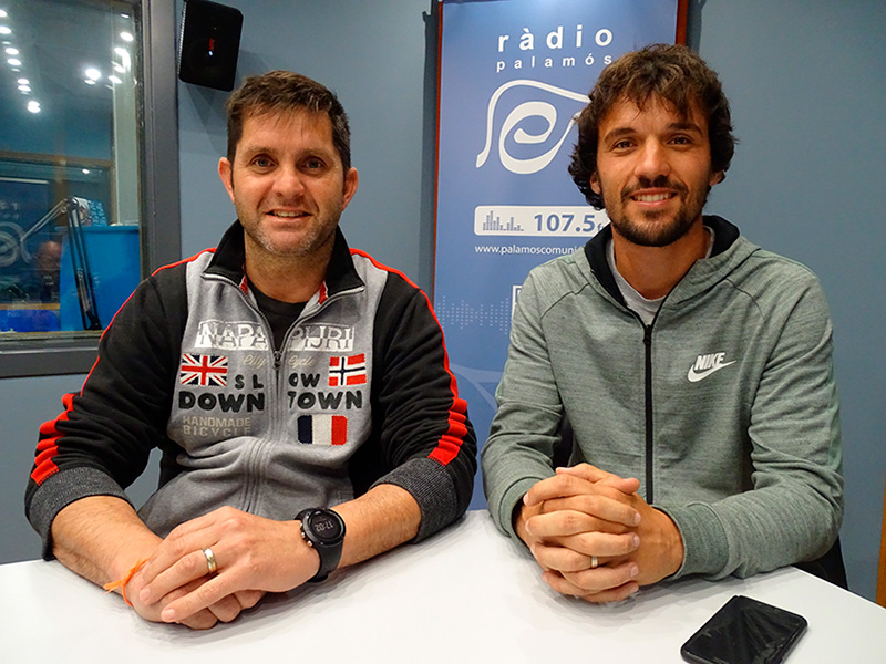 Agustí Soto i Jordi Casellas, president i coordinador, respectivament, de l'Escola de Fubol de Calonge i Sant Antoni.