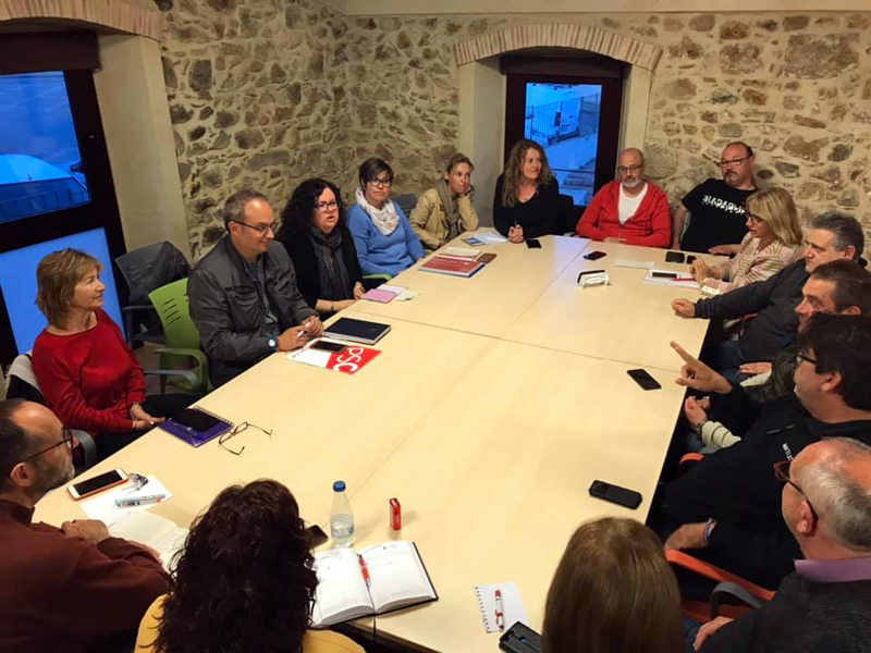Reunió de la candidatura socialista per perfilar la campanya. (Foto: PSC Palamós-Sant Joan).
