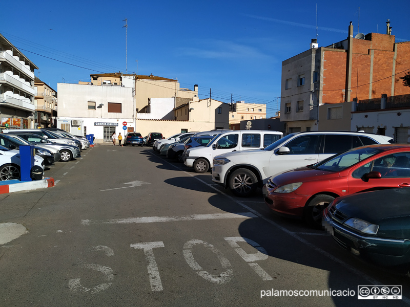 Aparcament de la Cooperativa, aquest matí.