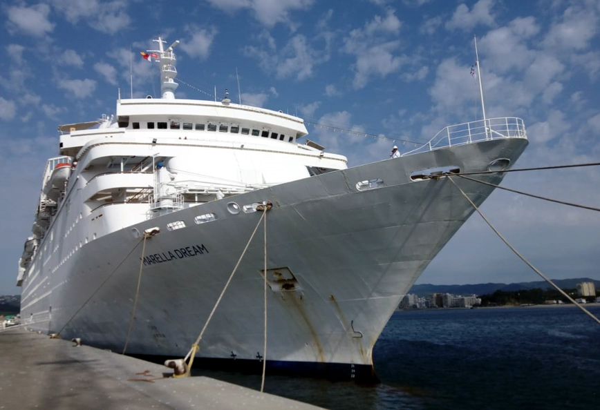 El Marella Dream, al port de Palamós. (Foto: Ports de la Generalitat).