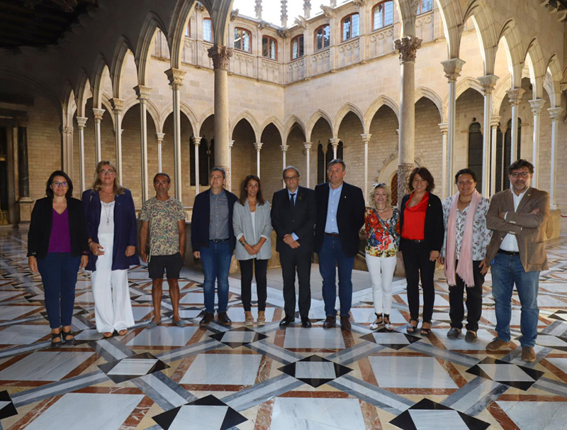 L’acte es farà al Palau de la Generalitat. En la imatge, l'executiva de l'AMI reunida amb el president Torra. (Foto: AMI).