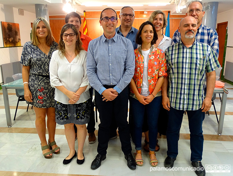 Nou dels deu regidors d'ERC del nou govern municipal, aquest matí a la Sala de Plens de l'Ajuntament de Palamós.