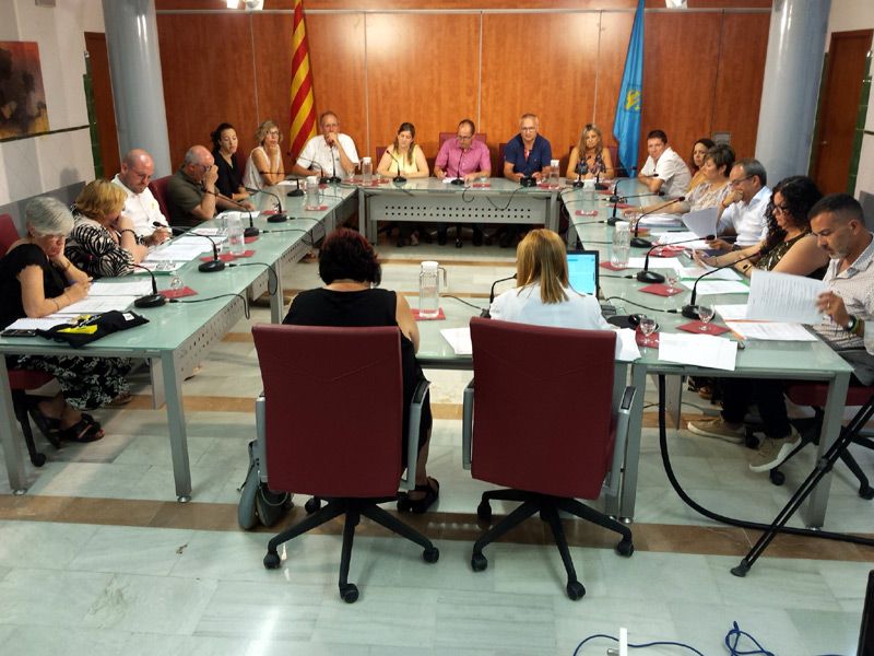 Imatge del Ple de l'Ajuntament de Palamós del pasat 9 de juliol. (Foto. Ajuntament de Palamós).