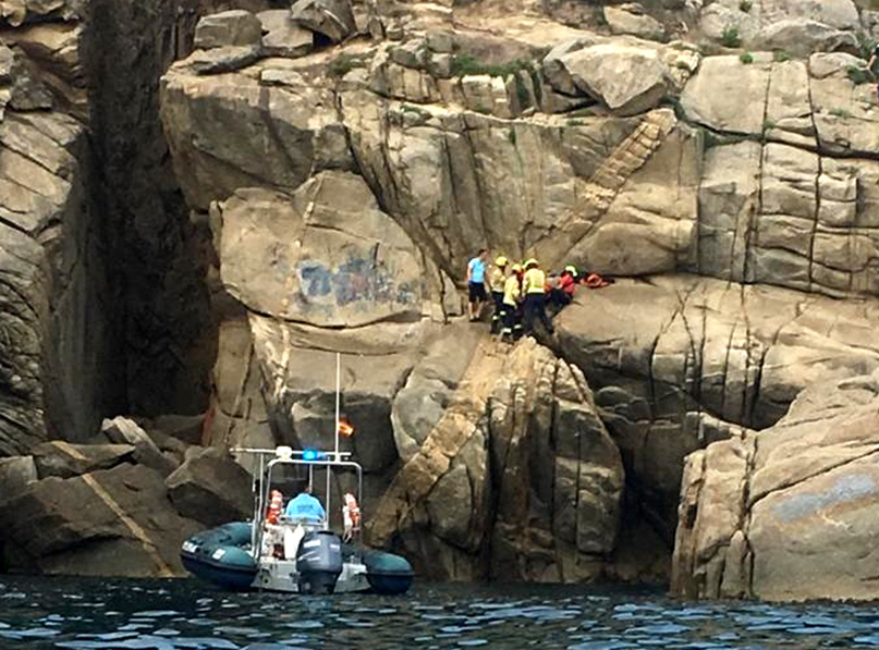 Operatiu del rescat a La Fosca. (Foto: Ajuntament de Palamós).