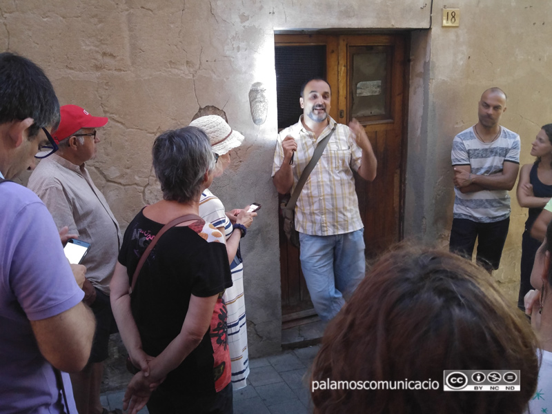 Gabriel Martín, en una de les rutes guiades de fa dos anys.