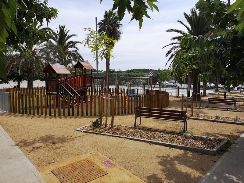 La plaça de Vila-romà, al barri de Pla d'es Pla, ja reformada. (Foto: Ajuntament de Palamós).