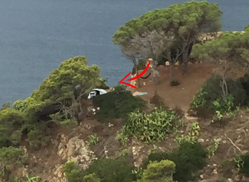 Imatge de l'acampada a la zona del poblat iber de Castell. (Foto: Pepa Gispert).