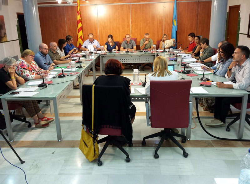 Imatge del Ple de l'Ajuntament de Palamós celebrat ahir. (Foto: Ajuntament de Palamós).