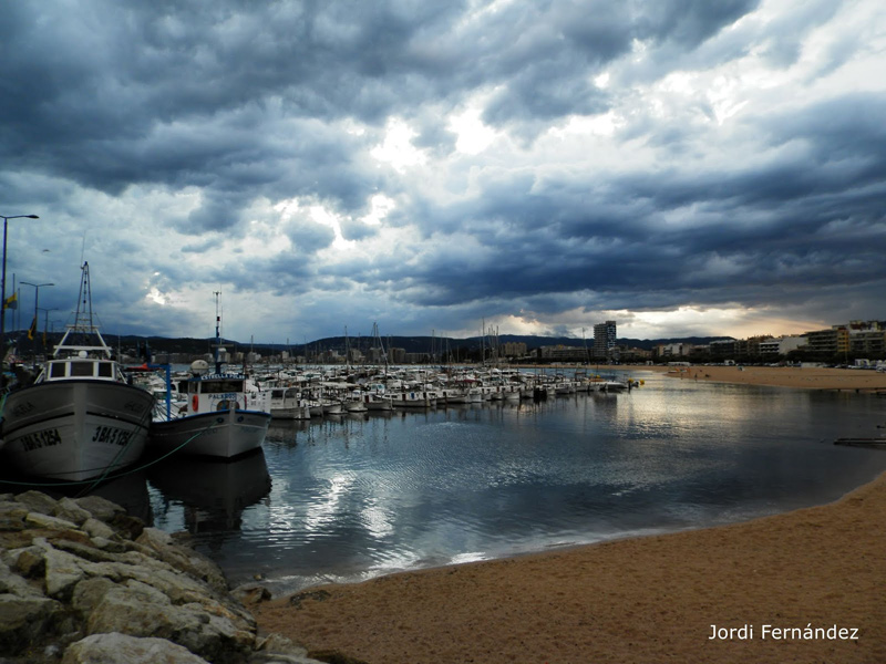 Palamós, després d'una tempesta el passat 27 de juliol. (Foto: tempspalamos.blogspot.com).