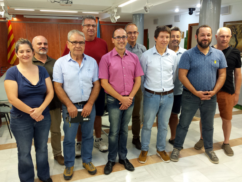Els representants de la Mancomunitat de Municipis, de Palamós, Calonge i Sant Antoni i Vall-llobrega.